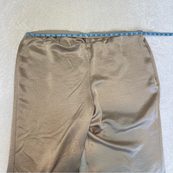Vince Tan Oat Wide Leg Satin Professional Workwear Pant Women's Plus 22 - Picture 7 of 16